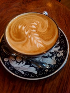 latte The latte at La Colombe Torrefaction