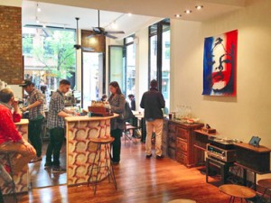 Whynot Coffee has a cool Parisian atmosphere, in the heart of the West Village.