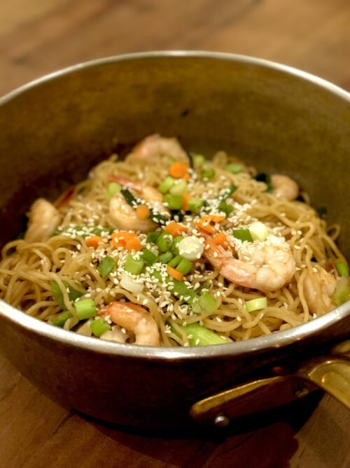 Spicy Scallion Ginger Shrimp Stir Fry with Yaki-Soba Noodles - The NYC ...