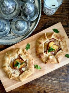 Balsamic Roasted Peach Galettes with Vanilla Bean Mascarpone